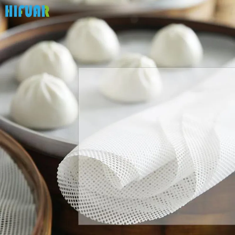 Hifuar 1PC 24cm White Silicone Steamer Mat Round Cooking Steaming Pads