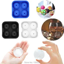 Силиконовая Круглая ледовые шарики чайник лоток четыре большие сферические формы для виски и коктейлей бар кухонные инструменты для приготовления пищи
