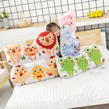Животные семья плюшевая подушка печать изображений в форме животных набивные подушки папа мама Дети Лев лягушка цыпленок слон Спящая
