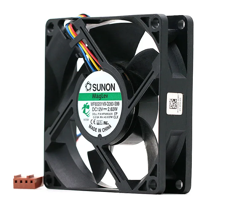 Sunon MF80201VX Q060 S99 8020 12 В 2 63 Вт 80*80*20 мм 40.8CFM 0.219A MPNKK A00 тихий осевой вентилятор