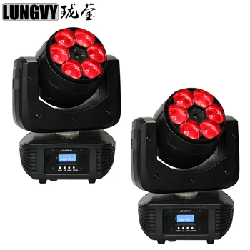 

Free Shipping 2pcs/Lot Beam Moving Head Light 6x15w RGBW 4in1 LED Mini Bee Eye Beam Light