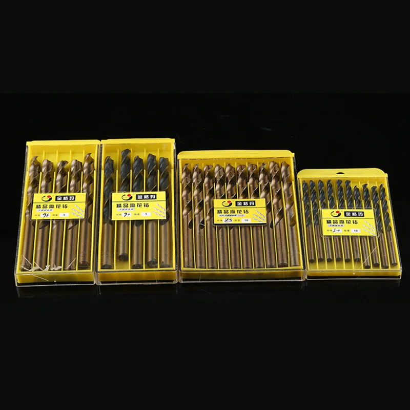 DUAN FA 10 pcs a lot drill bit set Twist Drill Bit High Speed Steel Size 3-4.5 MM Cobalt Drill Torch Hole Stainless Steel Tool