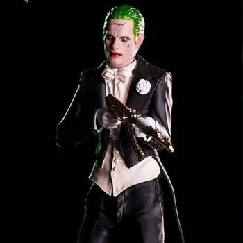 

7" Suicide Squad Joker Statue Action PVC Collectible Figure Toy 18cm with 2 heads