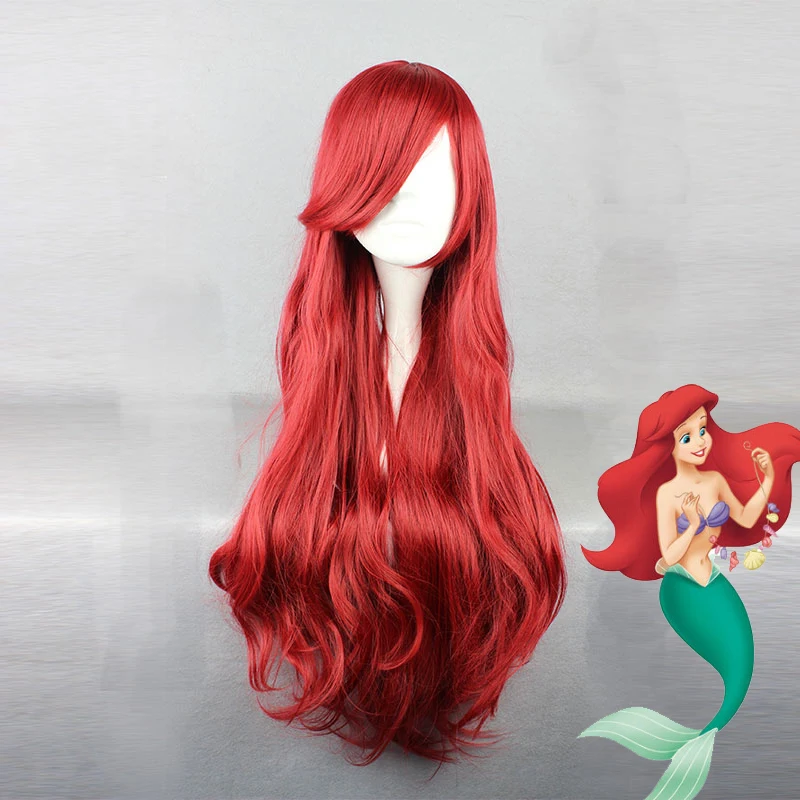 The Little Mermaid Wig Princess Ariel Red Wig Wave Wavy Wig Cosplay