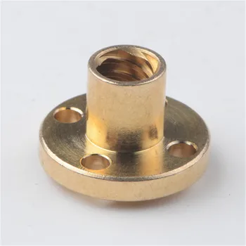 

Funssor brass Nut for TR8*2,TR8*4,TR8*8 lead screw rod nut pitch 2mm TR8 Brass Trapezoidal Lead Screw nut CNC 3D printer parts