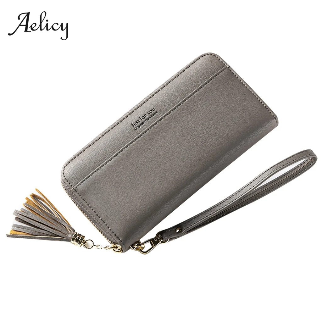 

Aelicy Wristband Women Long Clutch Wallet Large Capacity Tassel Wallets Female Purse Lady Purses Phone Pocket Card Carteras