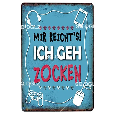 [SQ-DGLZ] ICH GEH. Оловянная вывеска настенный паб бар клуб Декор вдохновляющий текст металлические поделки таблички художественный плакат жизни Слова металлические знаки