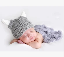 Cute Handmade Knitting Character Animal Baby Hat New Born Baby Clothing Accessories Baby Photography Props Caps