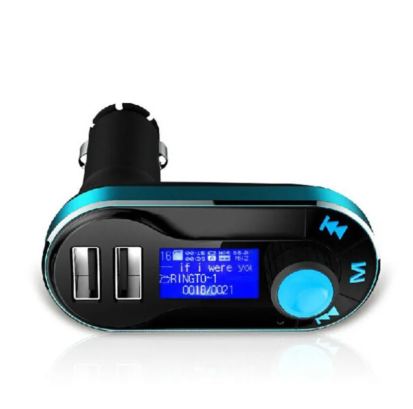 Новое поступление комплект беспроводной связи bluetooth для автомобиля MP3 плеер FM передатчик SD TF двойной USB зарядка зеленый jr3