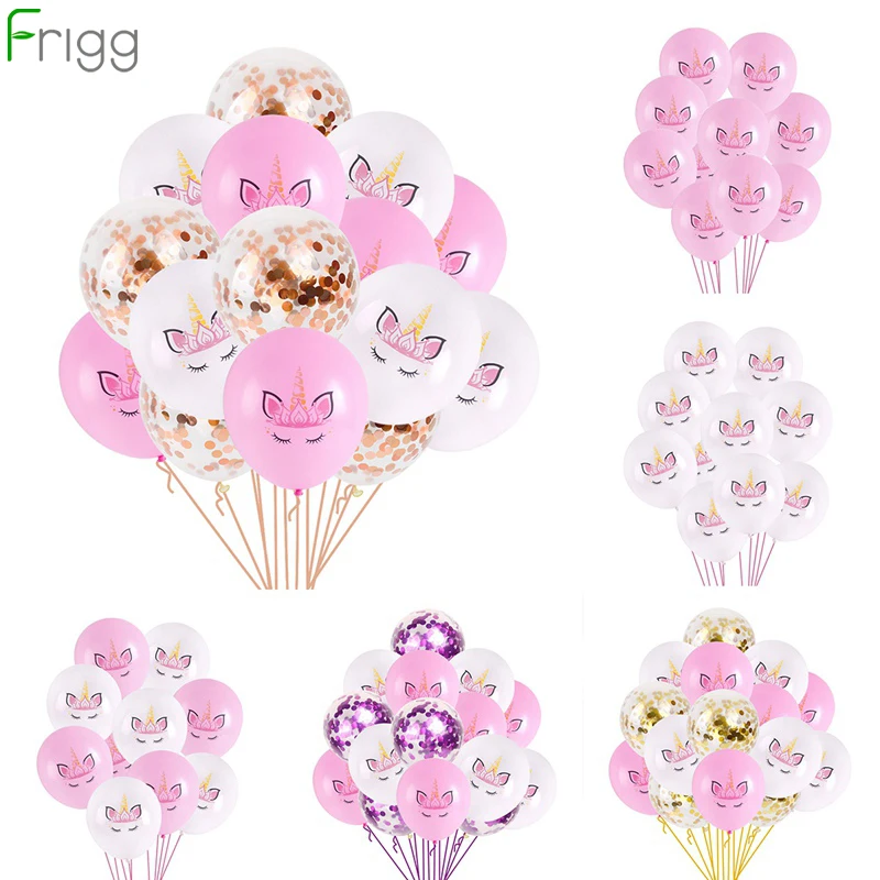 FRIGG Unicorn Party Balloons Latex Confetti Balloon Birthday Unicorn Kids Baby shower Birthday Party Decoration Balloons