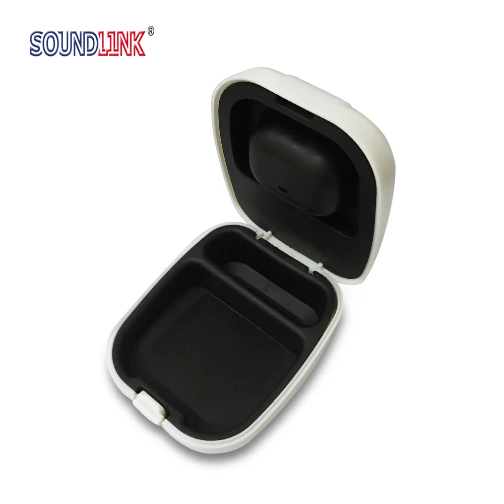 

Hearing Aid Case Hard BTE Storage Case Holder with Battery Slot
