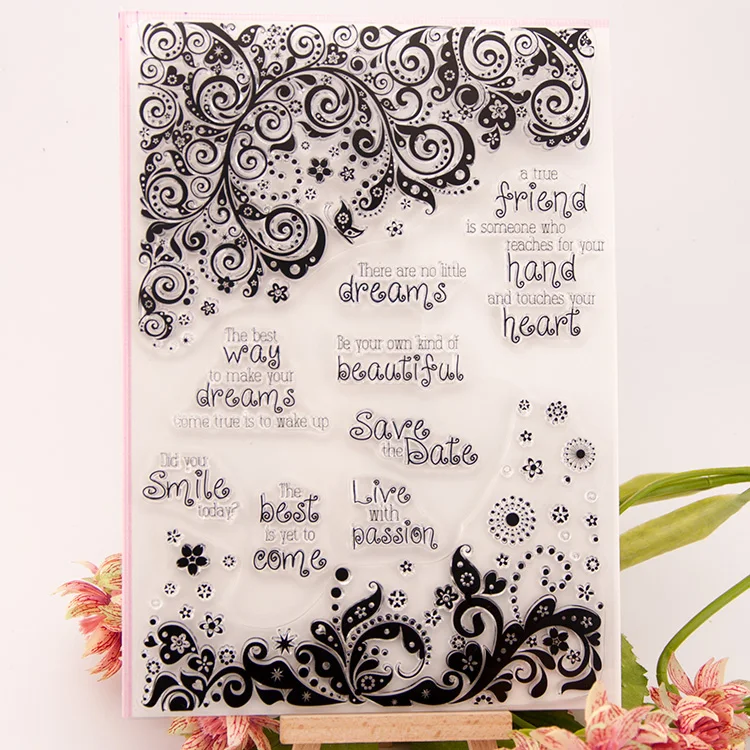

scrapbook DIY dreaming 15*22CM ACRYLIC clear STAMPS FOR PHOTO timbri SCRAPBOOKING stamp free shipping