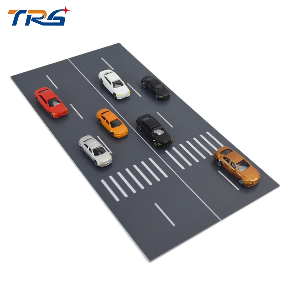 Scale 1 100 150 Model Road with Crosswalk Train Railway Architecture Diorama Street Road Scenery Layout