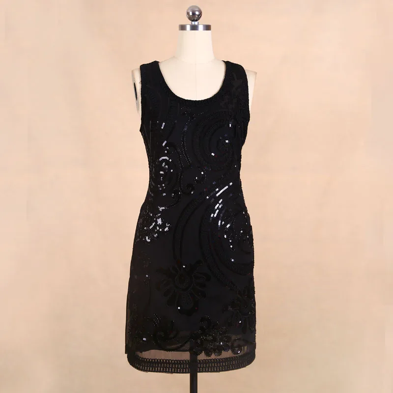 Buy Cheap BLINGSTORY brand clothes shop newest desinger beading sequin flower black club dress Dropshipping KR3077-5