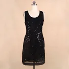 Cheap BLINGSTORY brand clothes shop newest desinger beading sequin flower black club dress Dropshipping KR3077-5