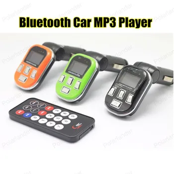 

Bluetooth Car Kit FM Transmitter MP3 Player 3.5mm Audio AUX TF card Slots Dual USB Car Charger For iPhone Samsung GPS