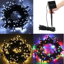 12 м 100 светодиодный Сказочный светильник на солнечной энергии, вечерние гирлянды, декоративный садовый светильник на Рождество