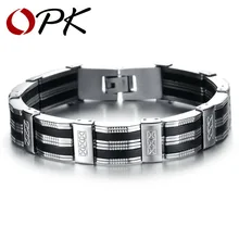 ОПК высокое качество Для мужчин браслет уникальная, из нержавеющей стали и силиконовые мужские украшения-Браслеты Аксессуары для лучшего друга браслет