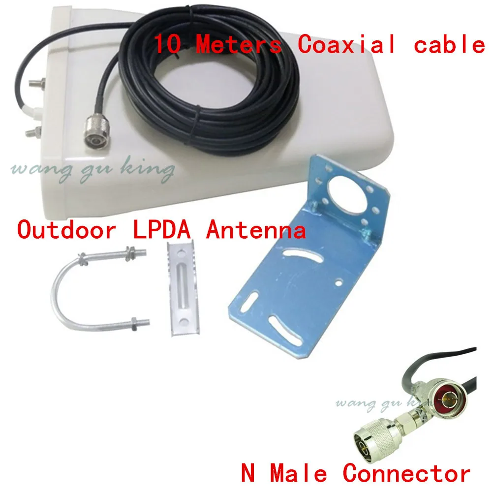 

Outdoor Antenna 800-2500mhz frequency 3G 4G GSM CDMA Outside Directional LPDA Antenna for Signal Booster Repeater with 10m Cable