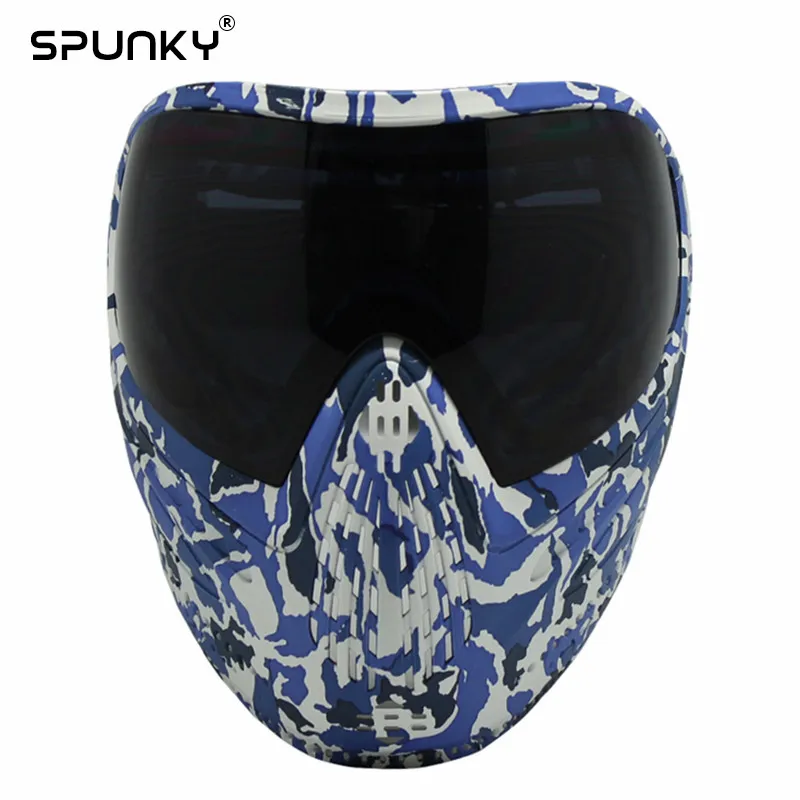 

GREAT Awesome full face Anti-fog double lens tactical PAINTBALL MASK Camouflage with DYE I4 Goggle