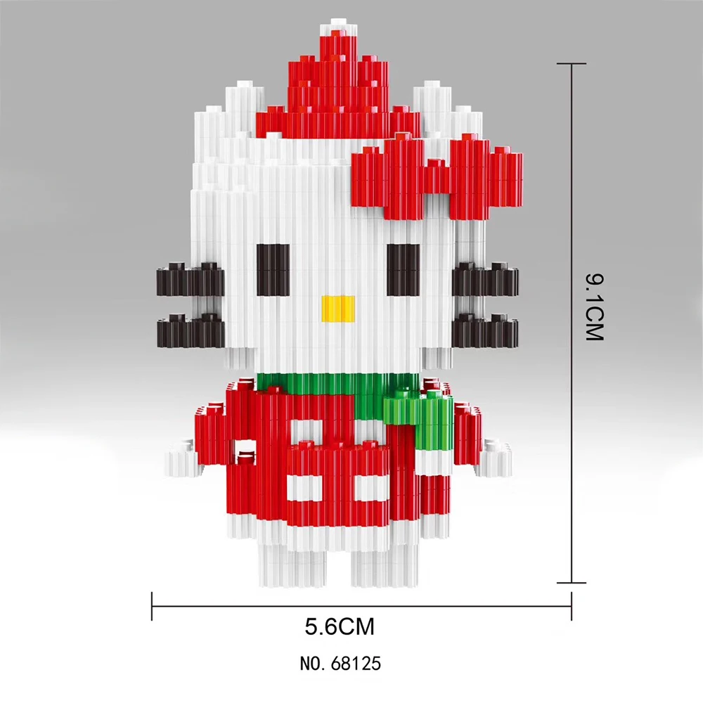 355 шт hello kitty строительные блоки Nanoblocks DIY игрушки для детей Legoingly Brickheadz кимоно KT