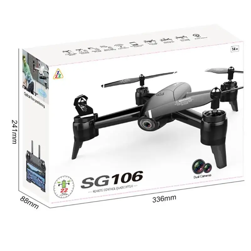 SG106 Квадрокоптер 4K камера wifi FPV gps направление тонкая настройка RC беспилотный летательный аппарат контроль скорости один ключ Возврат черный и белый