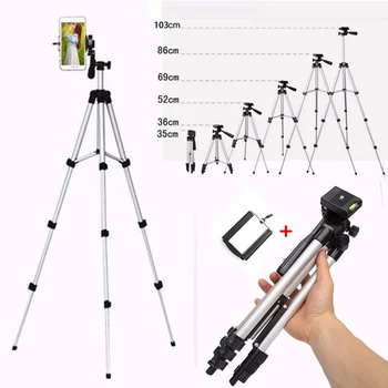 

29-103cm Portable Tripod Stand for Mobile Phone Camera With Mobile Phone Clip Holder For iPhone XS X 7 Smartphone for Samsung