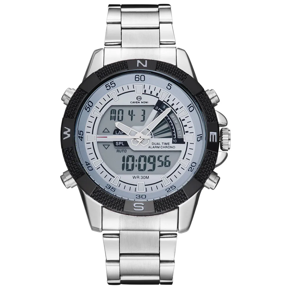 

2016 fashion brand design digital LED man male luxury clock steel cool sport military swimming wrist quartz business gift watch
