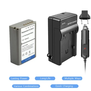 

1Packs BLN-1 PS BLN1 PS-BLN1 Battery 7.4V 1500mAh+Battery Charger+Car charger for Olympus E-M5 OM-D E-M1 E-P5 E-M5 II Camera L15