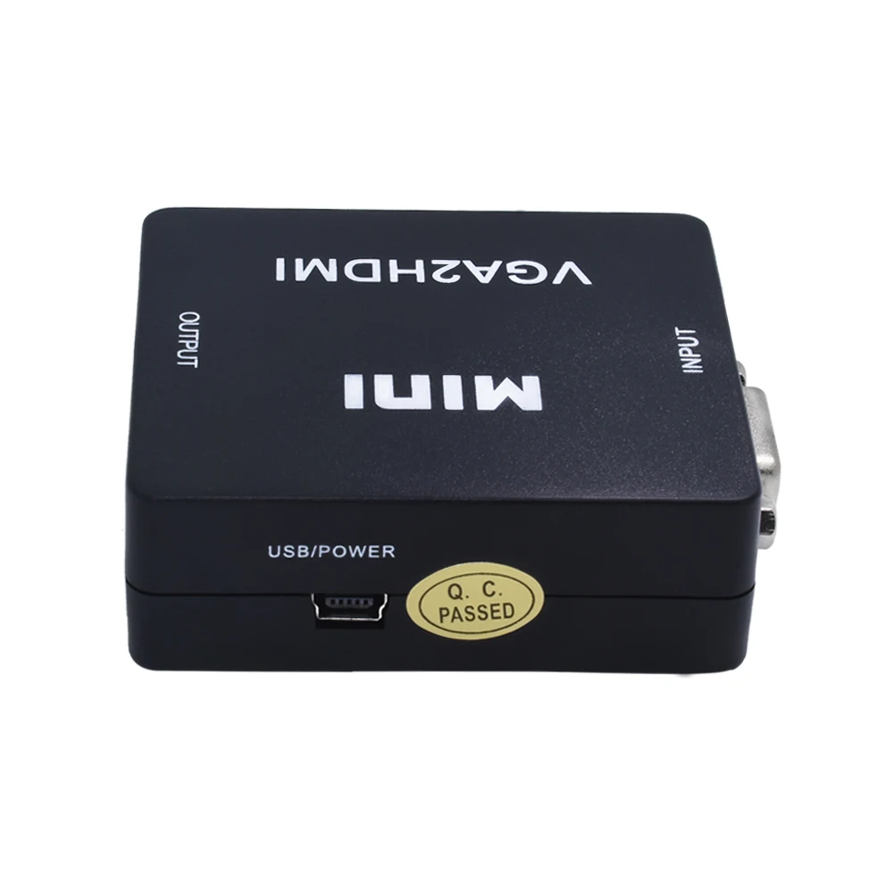 TISHRIC VGA2HDMI Женский к женскому мини VGA к HDMI 1080P адаптер конвертер с аудио питания для ПК проектора ноутбука