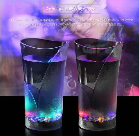Горячий дизайн светодиодный светящийся стеклянный стакан популярная кружка вода Индуктивная светящаяся Кола вино пиво Стеклянная Бар вечерние напитки ночной напиток чашка