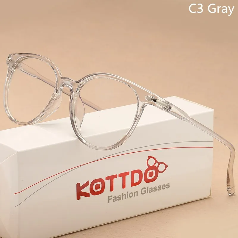 KOTTDO на высоком каблуке; Модные прозрачные очки оптические оправы для очков для Для женщин оправа для очков в стиле кошачьи глаза Для мужчин очки оправы для очков Oculos - Цвет оправы: C3