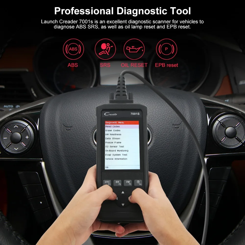 Launch DIY читальный инструмент кодов CReader 8001 полный OBD2 сканер/инструмент