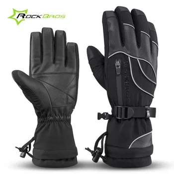 

Rockbros Winter Cycling Gloves Men Women Fleece Warm Bicycle Bike Gloves Waterproof Outdoor Sport Hiking Ski Snowboard Gloves