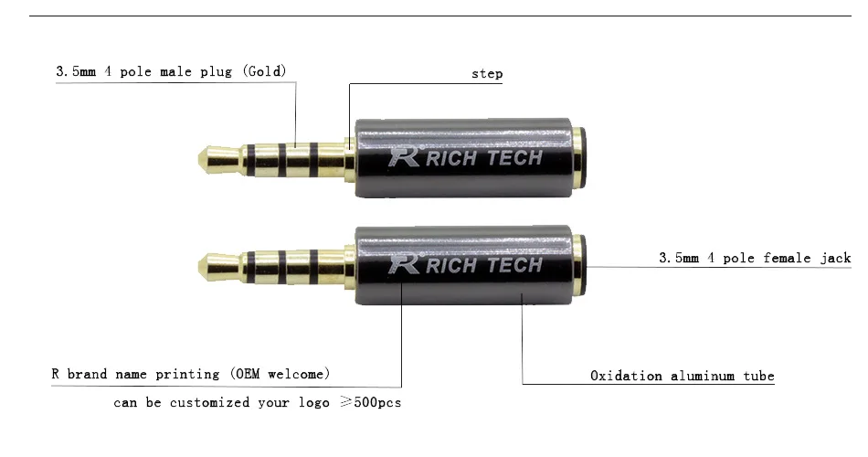 3.5mm 4 Poles Stereo Male Connector (8)