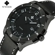 WWOOR Luxury Brand Men Sports font b Watches b font Men s Quartz Hour Day Date