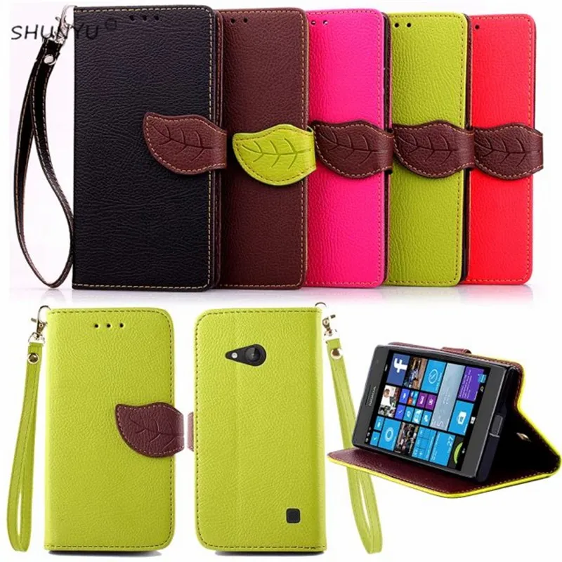 Для Nokia Lumia 730 735 N730 Case Лист Застежка PU Бумажник флип Кожаные Чехлы Стенд Держатель