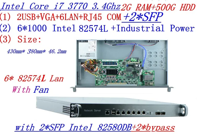 Best Offers 2G RAM 500GHDD Support ROS RouterOS 1U firewall server router with 6*1000M inteL 82574L LAN 2*SFP 2*bypass Intel I7 3770 3.4G Best Offers 2G RAM 500GHDD Support ROS RouterOS 1U firewall server router with 6*1000M inteL 82574L LAN 2*SFP 2*bypass Intel I7 3770 3.4G