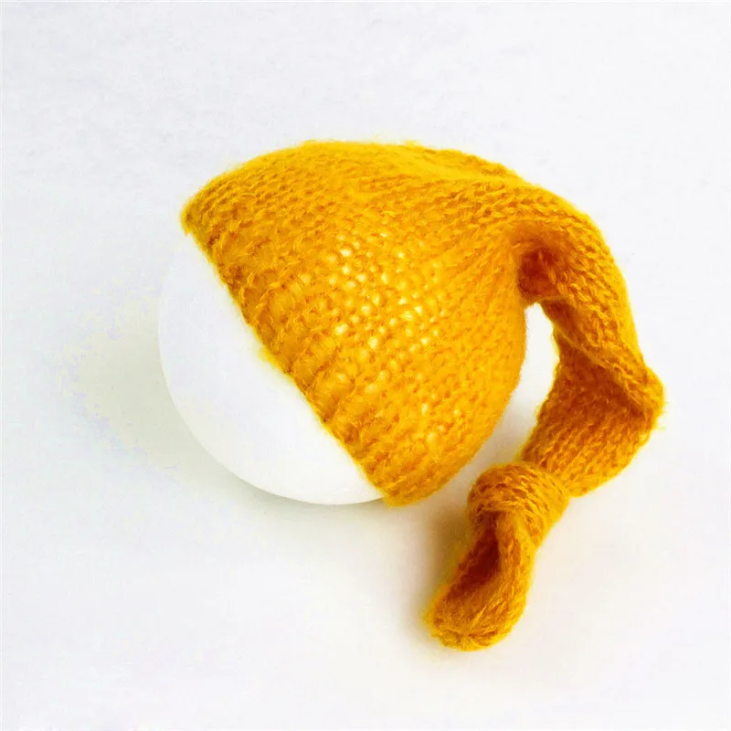 Мягкая мохеровая детская шапка, аксессуары для фотографирования новорожденных, вязаная крючком шапка с узлом, реквизит для фотосессии, Casquette Enfant Fotografia