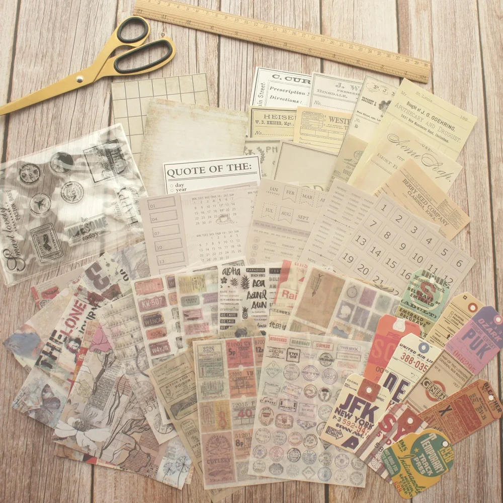 

45 Pcs DIY Travel All The World Theme Tag Mini Card Background Craft Paper Stamp Scrapbooking Creative Set Gift Use