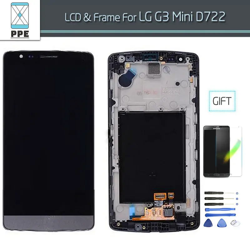 Grey White Replacement For LG G3 Mini D725 D722 D724 G3 Beat LCD Display Touch screen