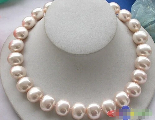 

Fast SHIPPING 17" 19mm EEG Cheese WHITE SOUTH SEA SHELL PEARL NECKLACE P2940 NEW