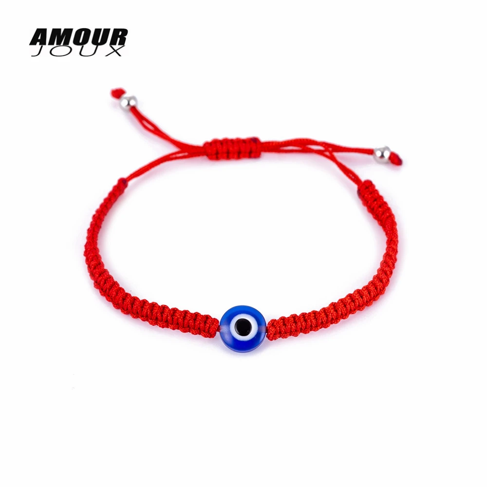 

Luck Braid String Charm Bracelet Turkish Evil Eye Adjustable Lucky Bracelet For Women Men kid red thread amulet jewelry