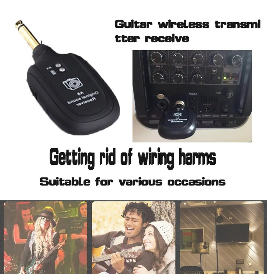 

Guitar Wireless Transmitter Receiver Guitar Wireless System Transceiver 50 Meters Range Maximum Data Transmission For Guitar