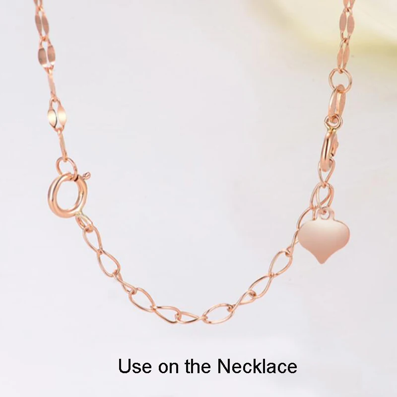 Sinya Jewelry DIY Finding 18k Au750 gold extended chains 3.5cm 5.5cm length necklace bracelet chain extender with tag Hot sale (2)