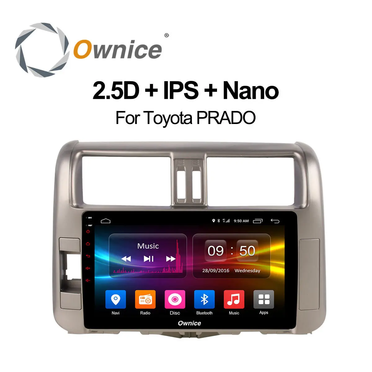 

Ownice C500+ Android 6.0 Octa Core 2 Din 9" Car Radio Player for Toyota PRADO 150 2010 2012 2013 4G LTE 2GB+32GB Carplay dvd