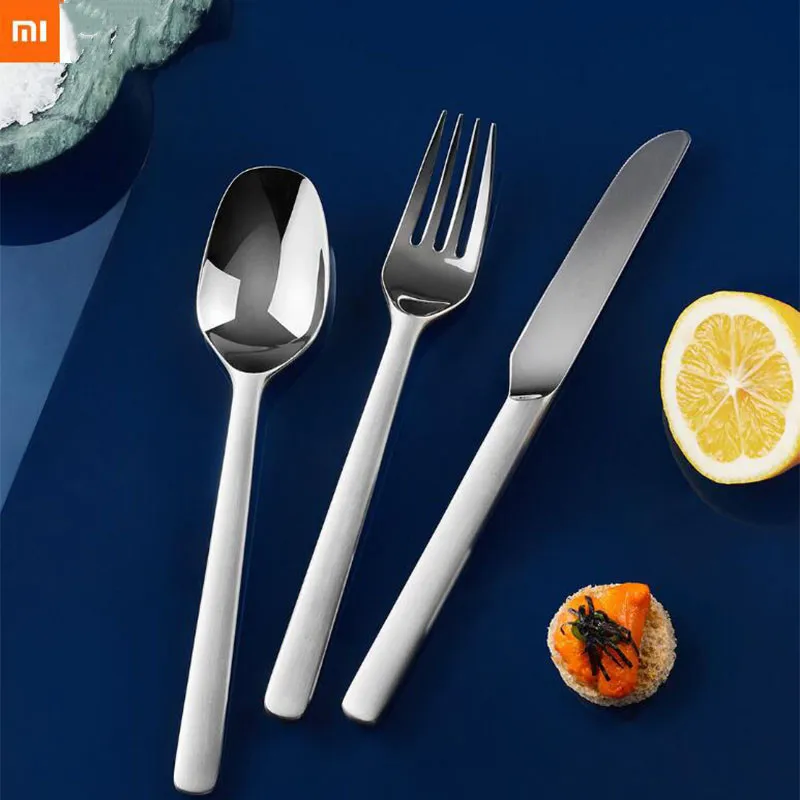 Xiaomi Mijia ножи для стейка ложка вилка из нержавеющей стали серебро столовая посуда бытовые столовые приборы для семьи друзей подарок для свадьбы