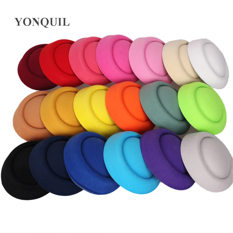 16 см Вуалетка база полиэстер шапки женские фетровая Вуалетка DIY аксессуары для волос 19 цветов 50 шт./лот