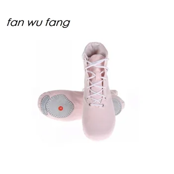 

fan wu fang 2017 New Arrival Pink Soft Sole Canvas Jazz Shoes Dance Shoes For Children Women Adult According The CM To Buy