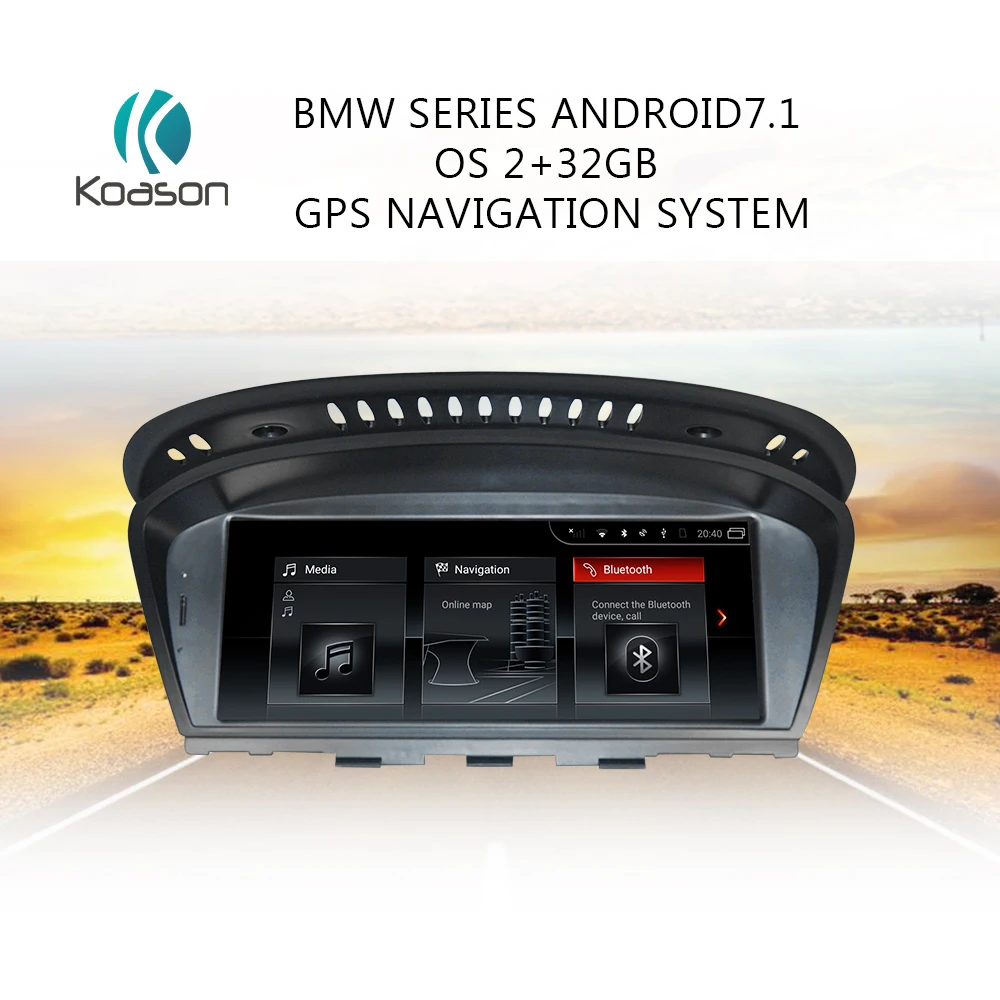 Excellent Koason Vehicle gps navigation For BMW 5 Series E60 E61 E62 8.8" Screen Android 7.1 Wifi/BT Audio Video Car Multimedia Player 3